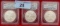 3 -2012 MS70 San Fran Silver Eagle Coins