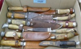 Flat of Stag & Hoof Handle Knives
