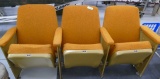 3 connected Theatre seats