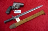1921 Springfield Bayonet & Webley WWI Flare Pistol