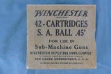 Full box Winchester 45 Submachine Gun Ammo Box