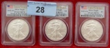 3 -2012 MS70 San Fran Silver Eagle Coins
