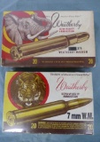 2 full boxes of Weatherby Ammo: 375 & 7mm