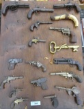 Vintage Display of 18 Antique Pistols(DEW)