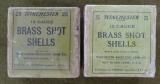 2 Winchester Brass Shell Boxes