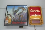 Coors & Budweiser Beer Light Pair