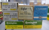 Mixed lot of 30 Luger 380 & 32 cal Pistol Ammo