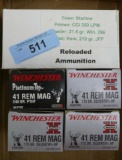 Approx 130 rds of Mixed 41 REM Mag Ammo