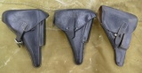 3 Reproduction or Post War Luger/P38 Holsters