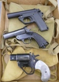 Lot of 3 Flare Pistols & Holsters