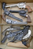 2 Flats w/9 Replica Western Pistols
