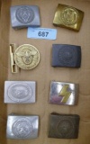 Collection of 8 WWII German Belt Buckles
