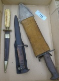 3 Military Knifes: US BOLO & German Boot Knives