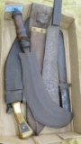lot of 5 Assorted Decorative/Fighting Knives