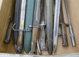 Box of approx 12 Military Bayonets