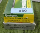 20 rds 7x57 & 18 rds 340 WBY Mag Ammo