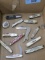 12 assorted advertising Knives