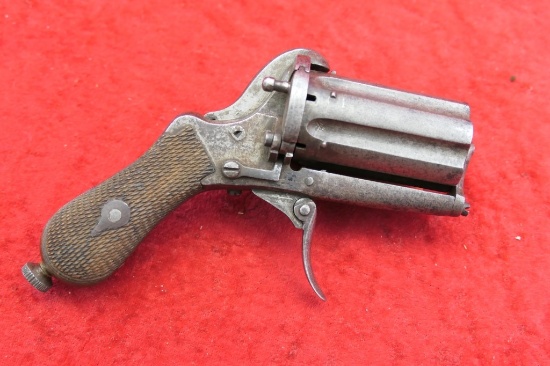 Antique Pin Fire Barell-less Revolver