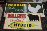 Bulls Eye & Decal Metal farm signs