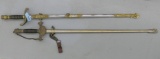 Pair of Early American Lodge Swords