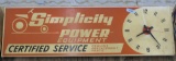 Simplicity Power Clock Advertising Sign