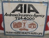 3ft Metal AIA Insurance Sign