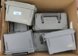 lot of 6 Plastic Cabelas Ammo Cans