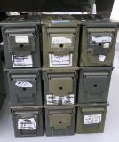lot of 9 50 cal Metal Ammo Cans