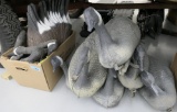 large lot of Goose Decoys