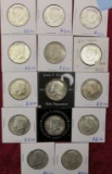 lot of 13 1964 Kennedy Half Dollars