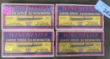 4 boxes of Winchester 30 REM full & wrapped