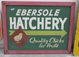 Metal 2 Sided Ebersole Hatchery Sign