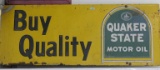1 Sided Metal Quaker State Sign