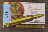 Full box Weatherby 270 WBY Mag Ammo