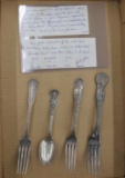 4 US Marked Officers Mess Utensils