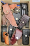 Box lot of Knife Sheaths including CASE