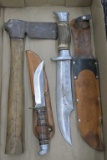 Western Boy Scout Knife & Hatchet lot