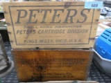 Winchester & Peters Wooden Shot Shell Boxes