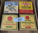 4 Vintage wrapped 16 ga Shell Boxes