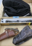 Bushnell Scope, 2 Holsters & assorted Gun Sleeves