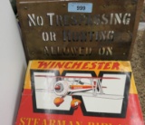 Winchester Toy Plane & Hunting Sign