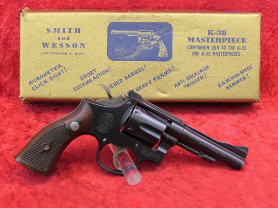 Smith & Wesson 38 cal Combat Masterpiece Revolver