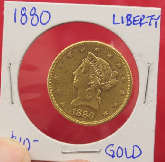 1880 US Liberty $10 Gold