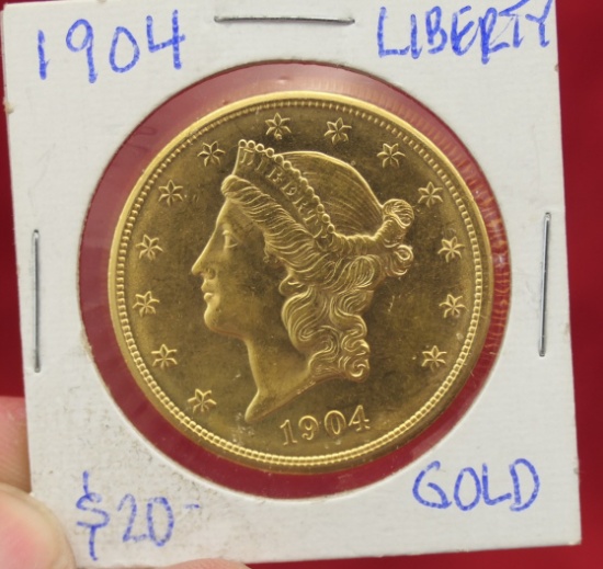 1904 US Liberty $20 Gold Piece