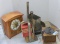 Vintage Coffee Grinder, Clock & Kitchen items
