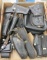 flat of Black Leather Holsters & Belts