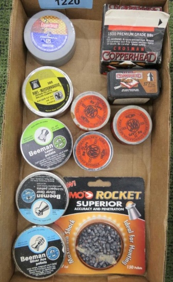 flat of assorted Air Rifle Pellets