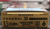 box of Federal Premium 6.5 Creedmoor ammo