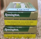 Full box of REM 7mm SA Ultra Mag & 20 rds brass