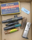 Vintage Game Calls, 30-40 Krag Ammo & related